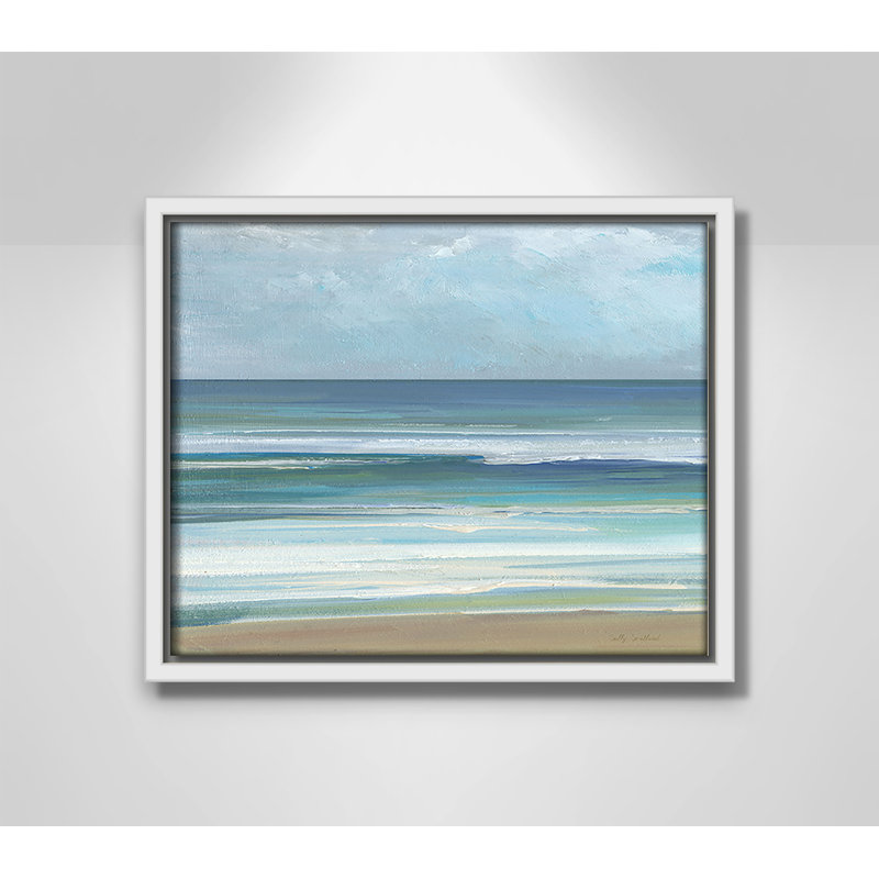 «Gentle Waves I» par Sally Swatland, H 9,5 po x l 11,5 po, Blanc