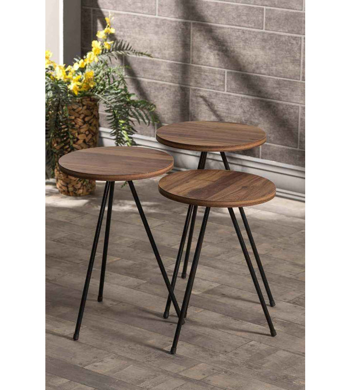 Greta 14cm Console Table, Walnut