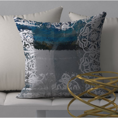 Abstract Reversible Throw Pillow