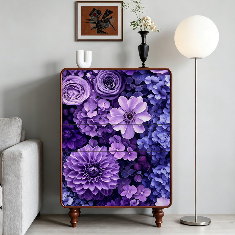Solid Wood 5 Drawer Chest