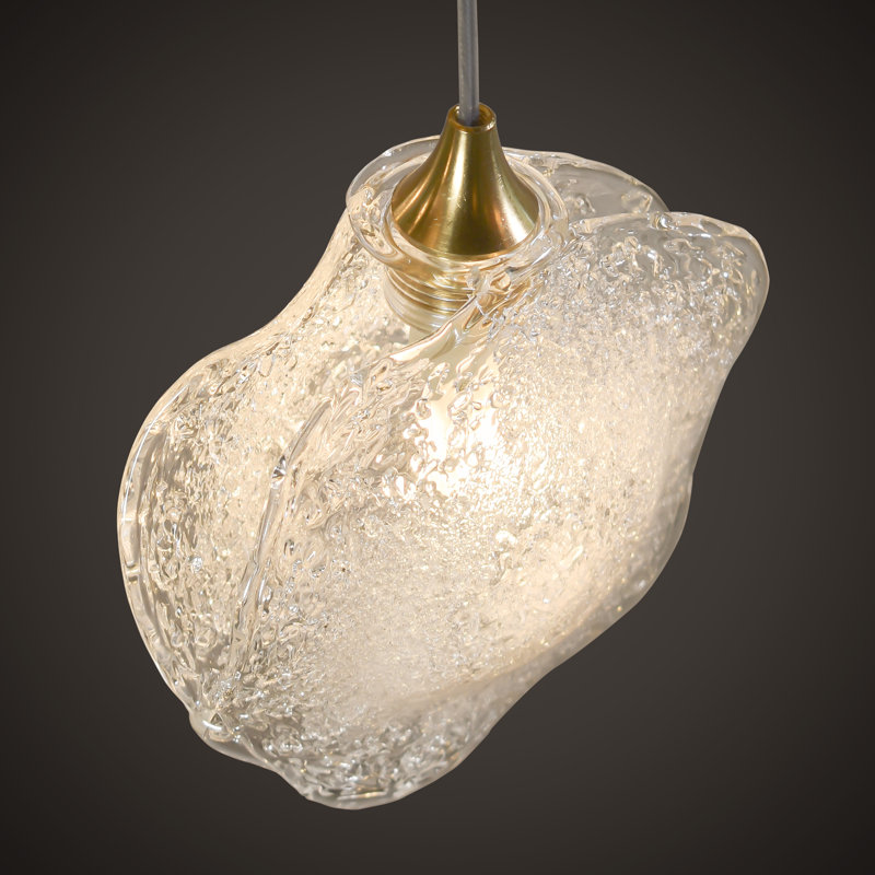 Crystal Glaze 21 - Light Cluster Pendant, Oil Rubbed Bronze, Frosted Clear, 96" H x 26" W x 26" D