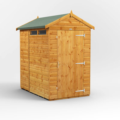 Powersheds 4 x 4ft Timber Tongue & Groove Security Apex Garden Shed