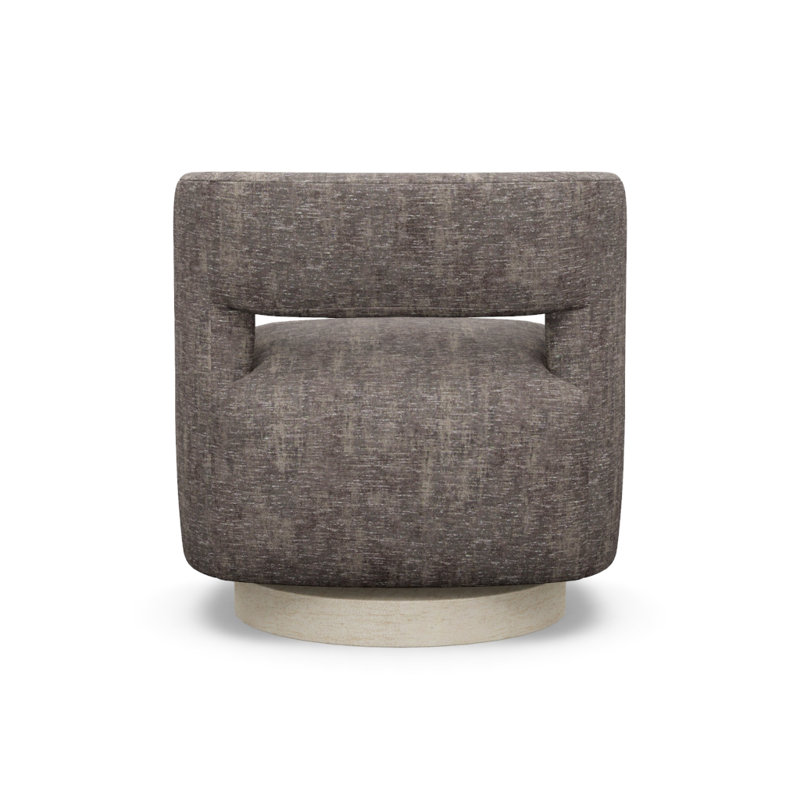 Crystle Swivel Barrel Chair Chair with Ottoman, Sandstone, 8938-45