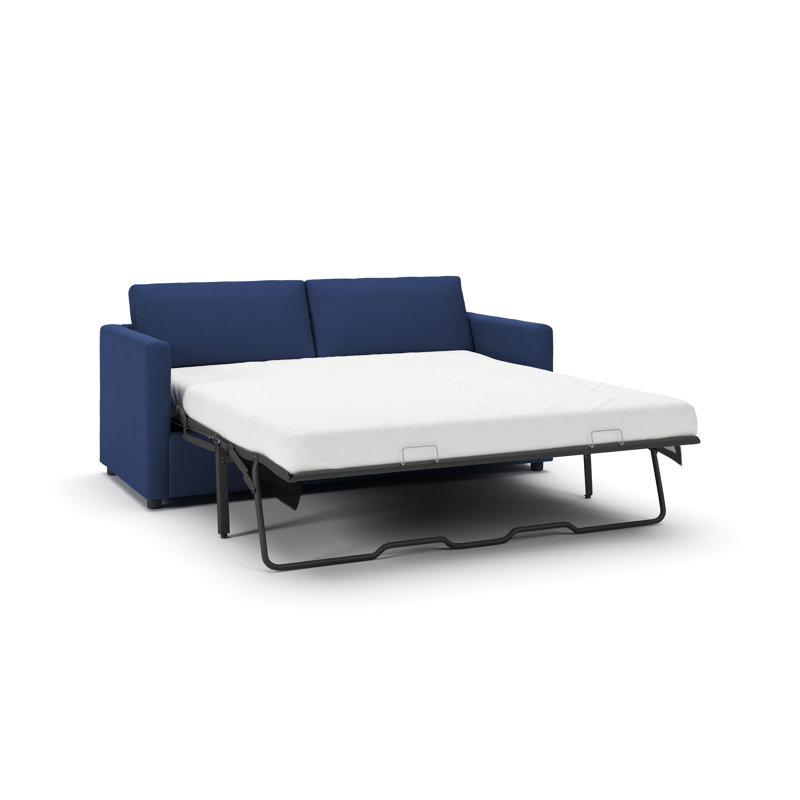 Canapé-lit rembourré Godwin, Toile bleu marine Sunbrella®