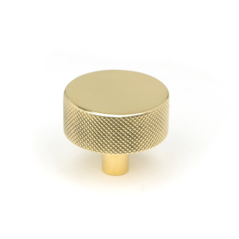 Round Knob, 4 cm, Polished Brass