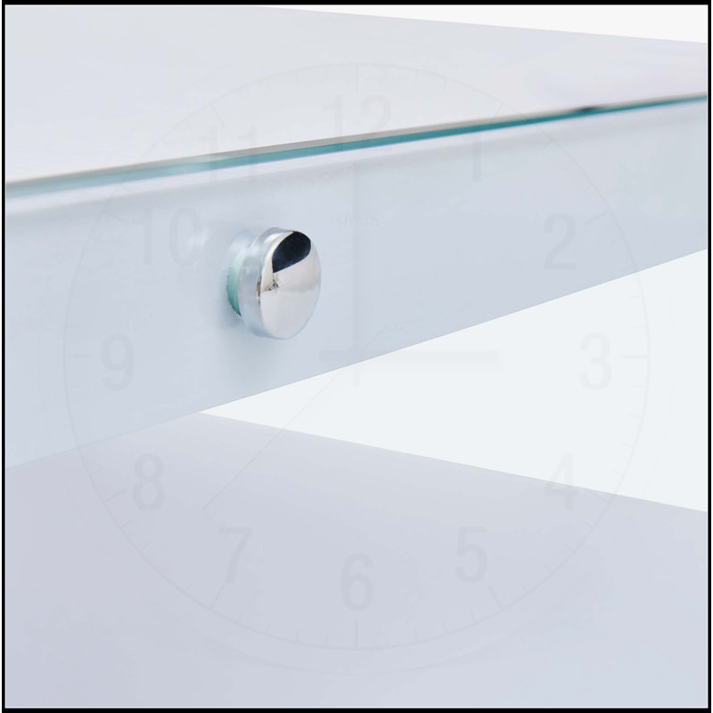 Double layered rectangular coffee table, White