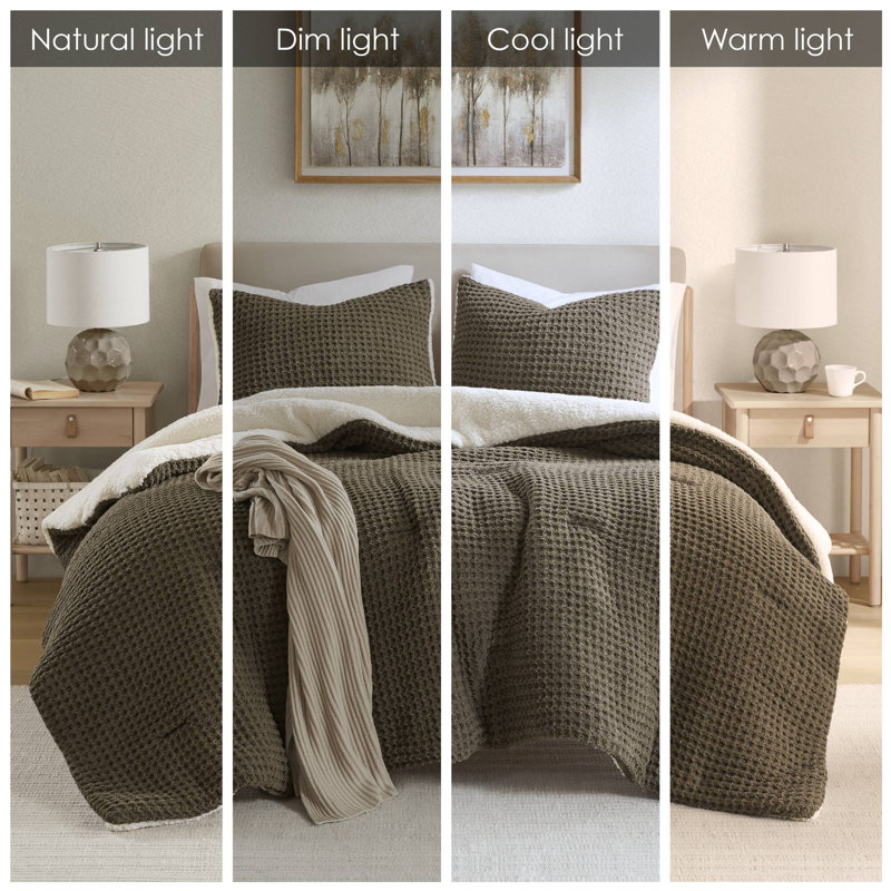 Waffle KnitComforter Set