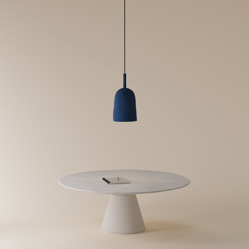 Vessel Pendant Light, 18" H x 14.5" W x 9" D, Midnight, Black