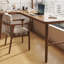 Bureau d'écriture en bois massif en L de couleur châtaignier clair-80621475-80621487