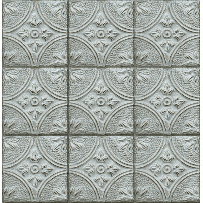 Molinari Tin Ceiling Tile 10.06m x 52.07cm Textured Semi-Gloss Paste the Wall Wallpaper Roll