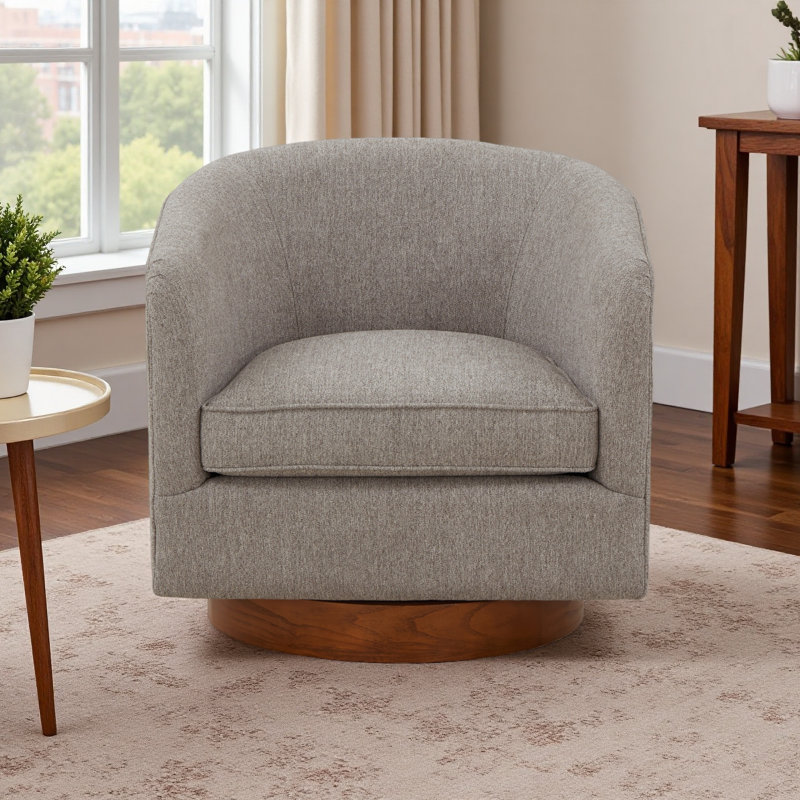 Chaise pivotante en tissu Mist, Gris