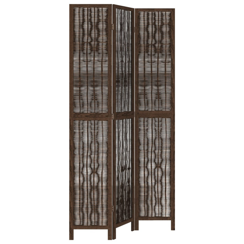 Alexzavier Solid Wood Accent Room Divider, Dark Brown, 220cm H x 110cm W