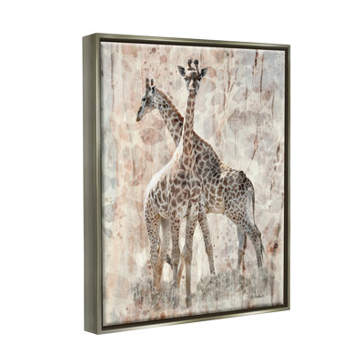 Paire de girafes imposantes superposées - Motif flottant