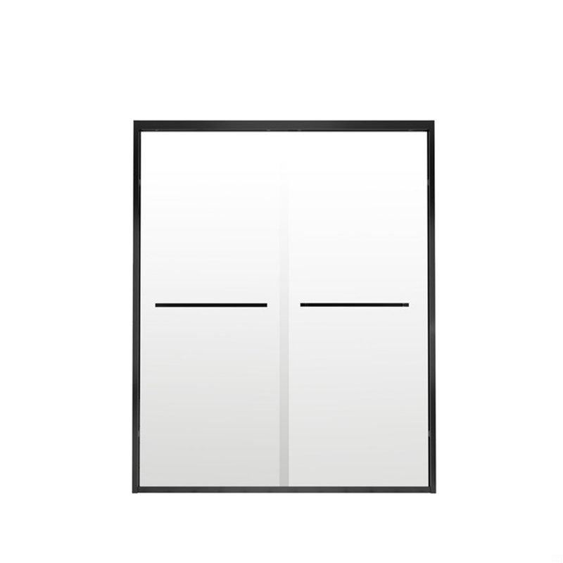 56-60"X74" Aluminum Frame Double Sliding Shower Door,Bypass Bathroom Sliding Door With Premium 1/4" (6Mm) Clear Tempered Glass