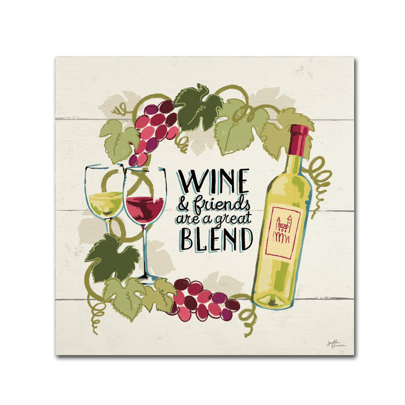 «Wine and Friends V», impression sur toile tendue, H 35 po x l 35 po