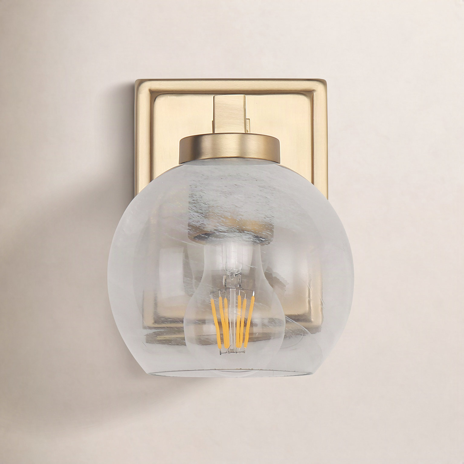 Single Light Vanity Light, Brushed Champagne Bronze