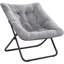 Soft Faux Fur Oversized Folding Accent Chair-935085487