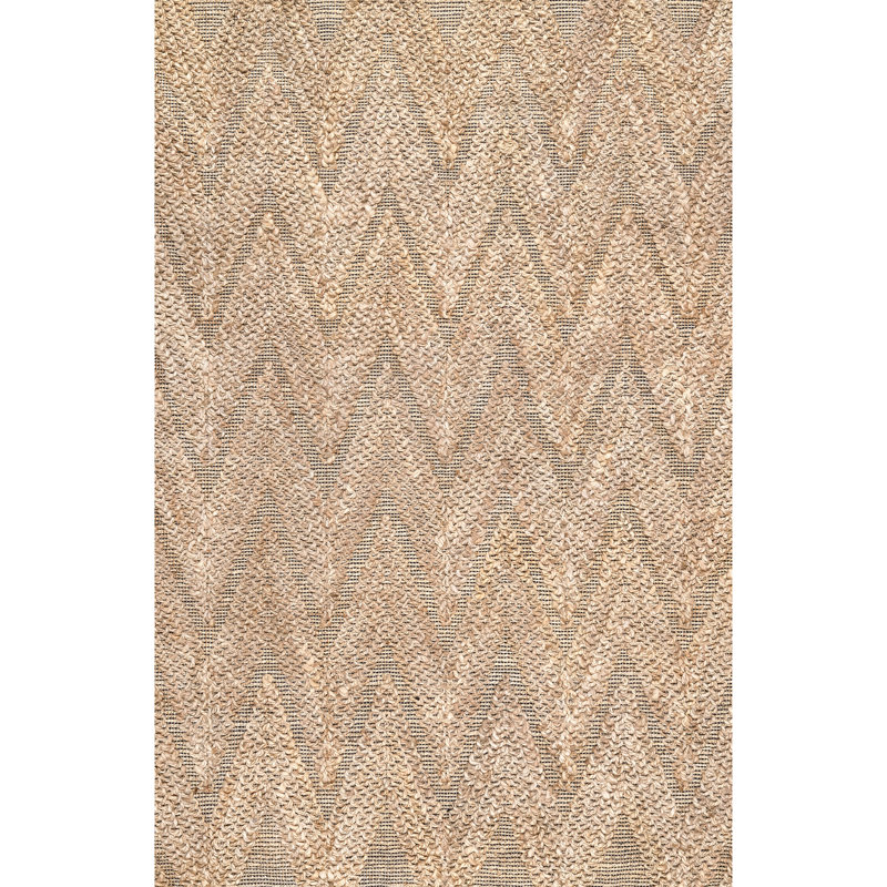 Tapis brun touffeté à la main Nibbi, Rectangle 7 pi 6 po x 9 pi 6 po
