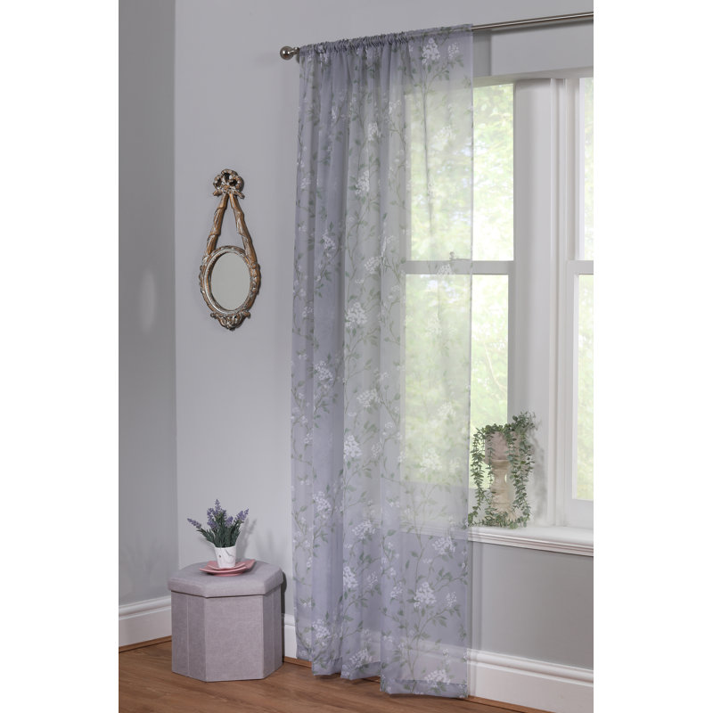 Hillingdon Voile Semi Sheer Curtain Single Panel, 150cm Width x 137cm Drop