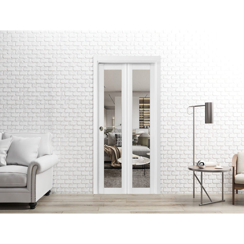 Porte pliante à panneaux en bois, 72 po x 96 po