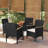  Garden Dining Set Grey And Black-1472754161-1472754162-1472754125