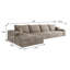 Cloud Modular Sectional Sofa with No-Assembly Design