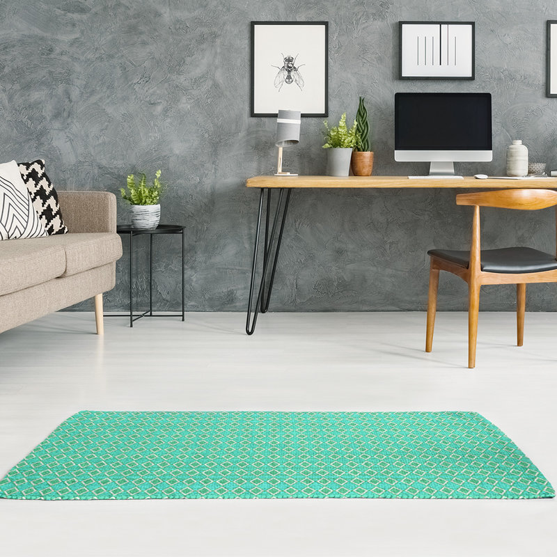 Chenille Geometric Indoor Rug, Rectangle 4' x 6'