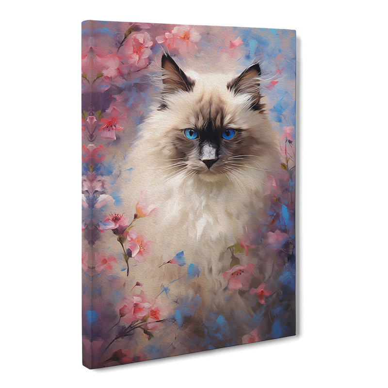 Ragdoll Cat Impressionism - Wrapped Canvas, 76cm H x 50cm W x 3cm D
