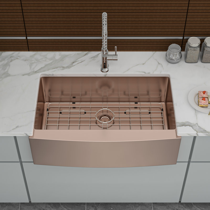 Évier de cuisine en acier inoxydable à cuve simple L 33 po Ancelin