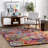 Verduzco Bohemian Circles Pink/Yellow/Multi Shag Rug-1184866413