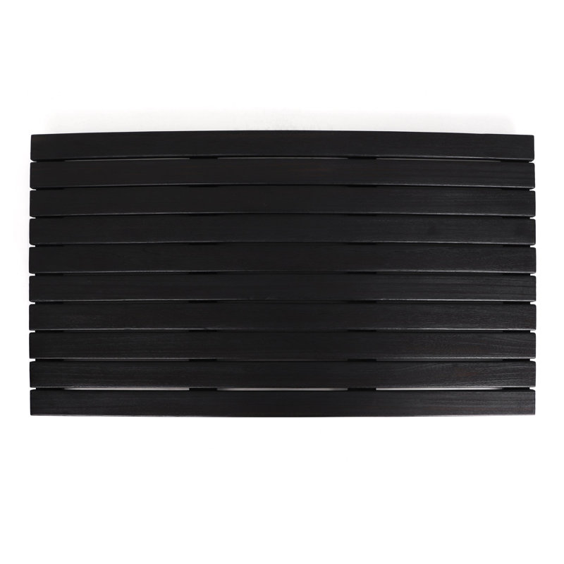 Tapis de douche en teck, Noirci