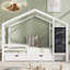 Lit simple avec tableau noir et tiroirs-52278499