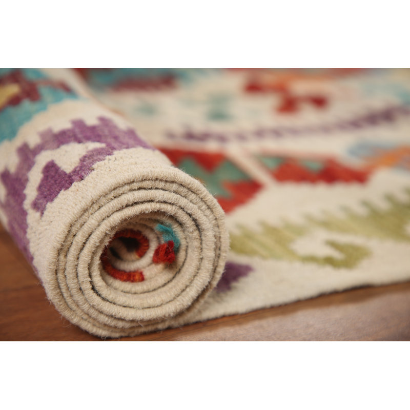 Multolor Kilim Wool Area Rug 8x11