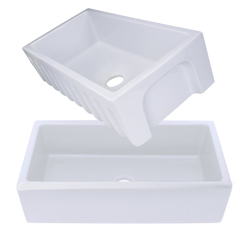 Island 35.75'' L Single Basin Kitchen Sink, 36"