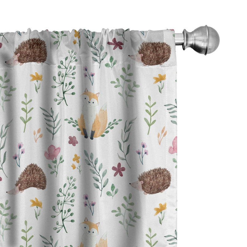 Forest Semi-Sheer Rod Pocket Sliding Panel, 28" x 95"