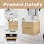 Meuble-lavabo simple mural 24 po avec comptoir en céramique 24 po-219085217