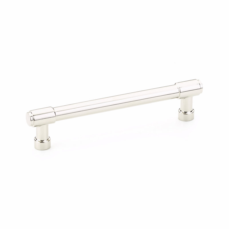 Emtek Jasper Bar Cabinet Pull, 5" Center To Center, Polished Nickel
