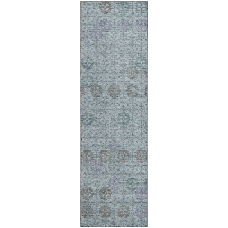 Premium Machine Washable Mayfield AMF1855 Geometric Rug, Runner 2'3" x 7'6"