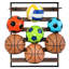 Wall Mounted Required Multi-Use Sports Rack
