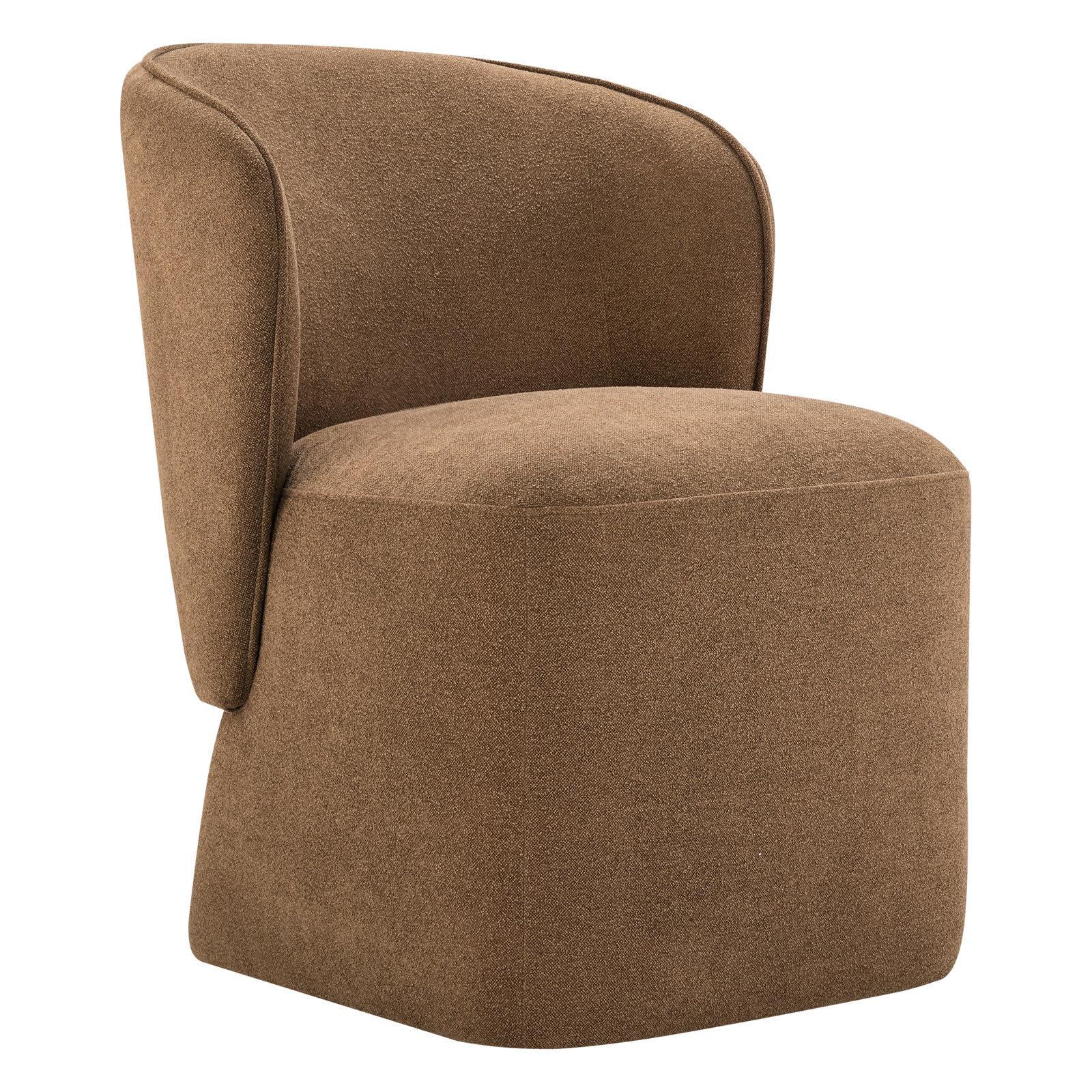 Niha Swivel Upholstered Dining Chair, Elite Camel