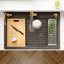 Évier de cuisine à simple cuve à montage sur plan 33 po x 22 po Karran Quartz-62374430