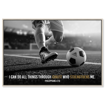 Sports Religious III " Strengthen Me Soccer " by Art Remedy