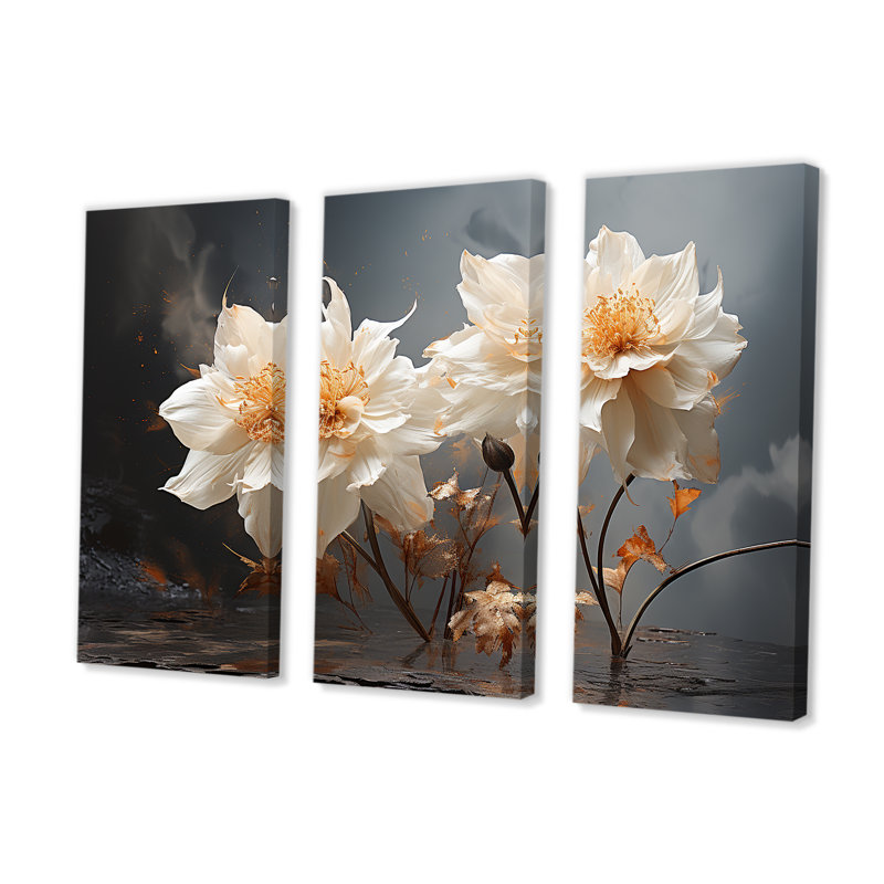 «Vintage Nostalgia Daffodils - Daffodils», ensemble d'art mural, H 28 po x l 36 po x P 1 po
