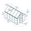 Palram - Ensemble de serre à cadre en aluminium en polycarbonate de style passe-partout hybride l 6 pi x P 8 po Canopia - Argent-1000907199-1009534612