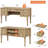 55.9'' Farmhouse Style Desk And Wooden Dresser Combo Set,  Dressers With 9 Drawers,  Wood Office Desk For Home Office, Living Room And Bedroom, Oak ?