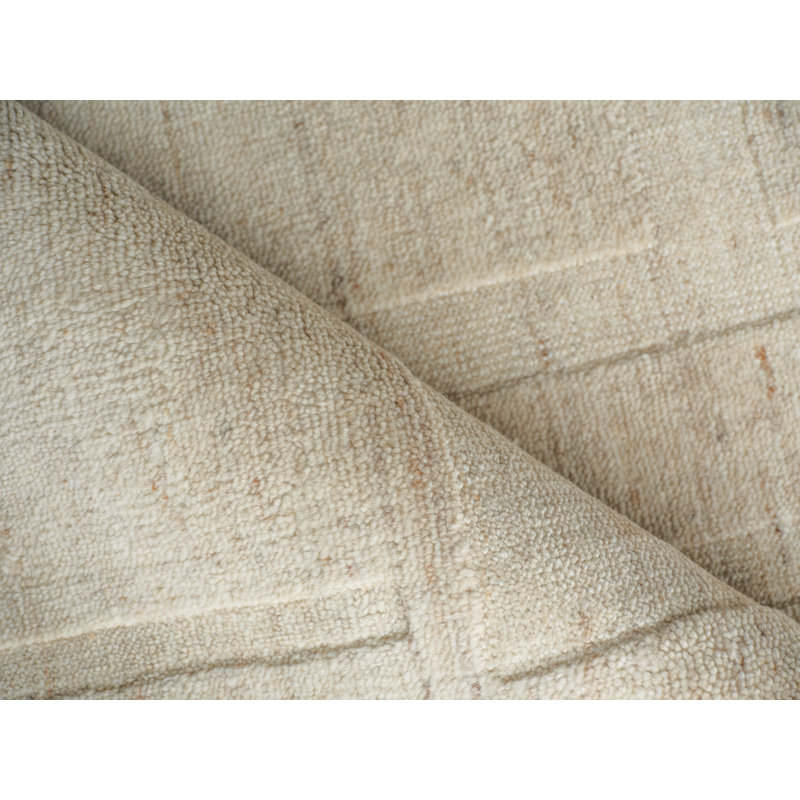Malmo hand-knotted New Zealand Wool Beige/Taupe Area Rug, 14'X18'