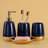 Tibetan Blue Bathroom Accessories Set