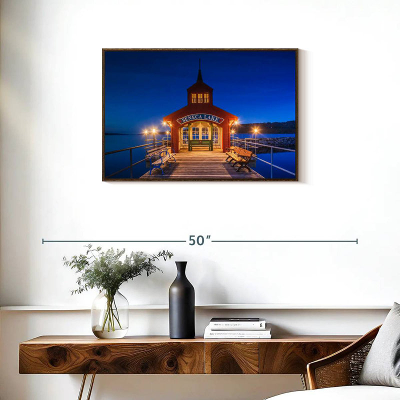 Seneca Lake Pier, Cadre flottant noyer, 31 po x 21 po