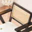Ensemble de table de salle à manger en bois massif de style nordique noir-105834700-105834697