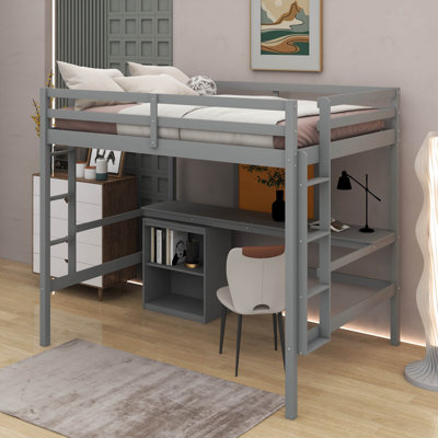 Avante Bunk Bed With Drawers, Shelves, Solid Pine Wood And MDF